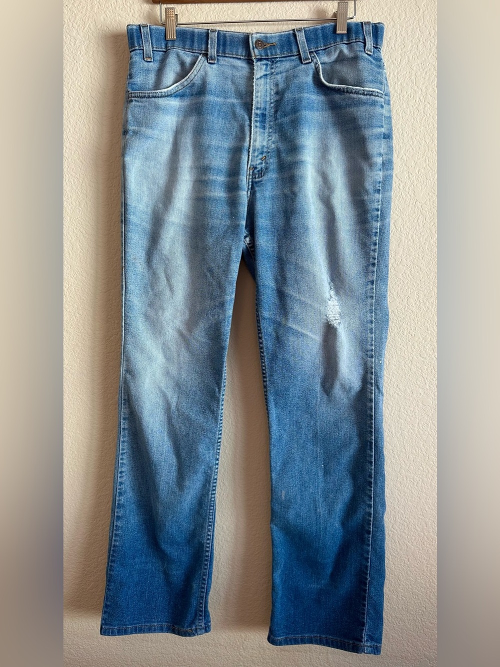 Rare Vintage 90’s Levis Jeans Mens Action Blue Denim 36x32 Brown Tab USA Western